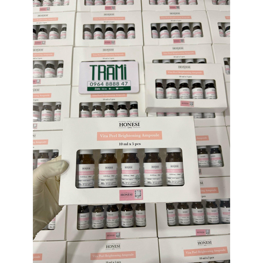 [CHÍNH HÃNG] Tinh Chất Tế Bào Gốc Trẻ Hóa Da Honesi Vita Peel Brightening Ampoule Hộp 5 Lọ Hàn Quốc.
