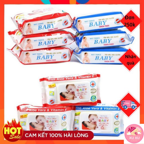 Gói khăn ướt Baby Phú Đạt Vitamin E cho bé (100 tờ) Giá Tốt