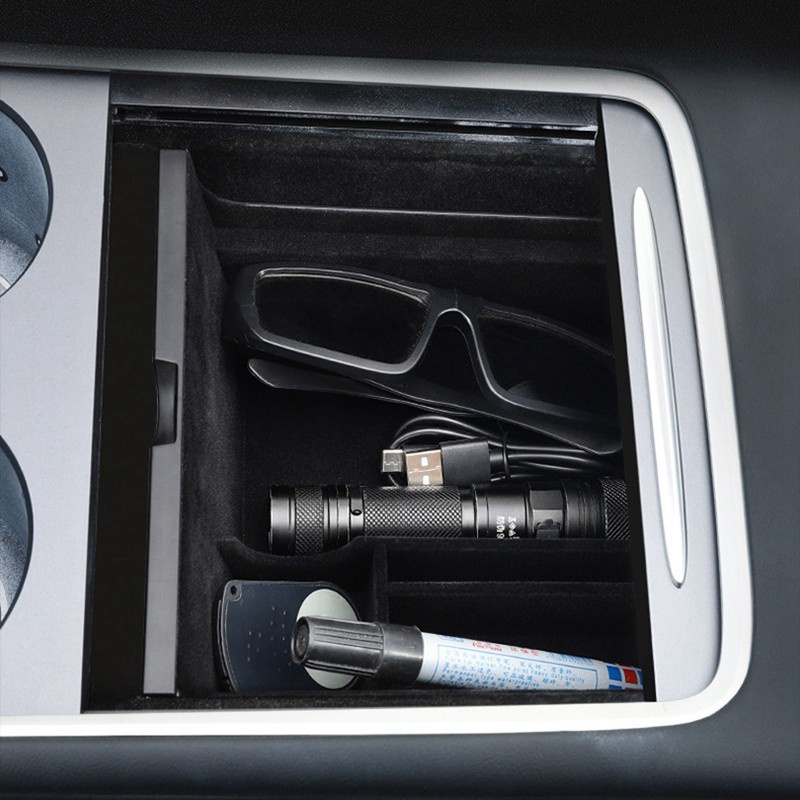 Storage Box for Tesla el 3 el Y 2021 Car Central Armrest Console Holder Auto Container Glove Organizer