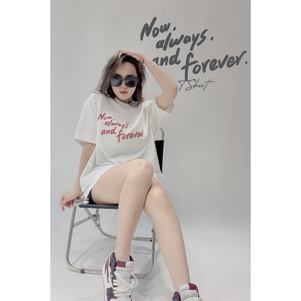 Áo thun tay lỡ unisex freesize phông form rộng chất cotton mát mịn AT01