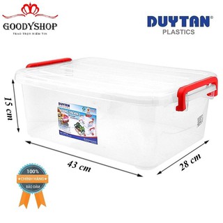 Thùng Nhựa Chữ Nhật Trong Suốt 10 Lít (41.2 x 27.2 x 14.5 cm) Của Duy Tân No.H115