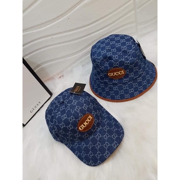 Nón Gucci kết - vành xanh jean