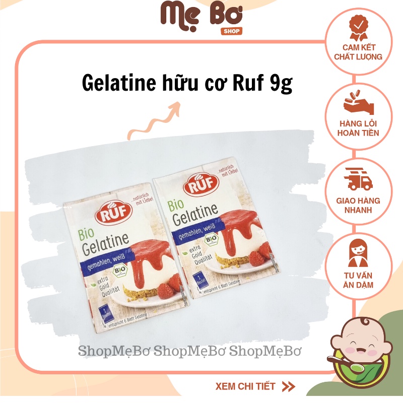 RUF BỘT GELATINE HỮU CƠ ĐỨC LÀM THẠCH PUDDING