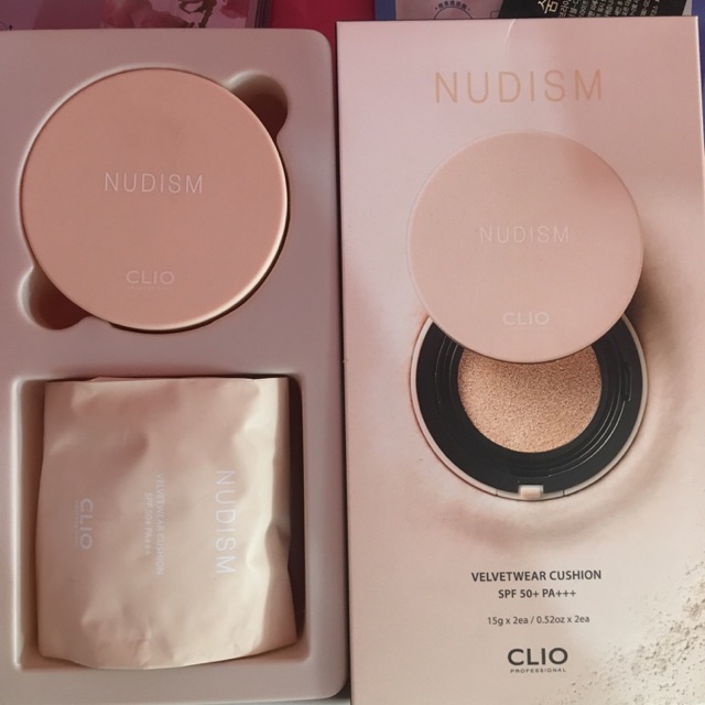 [ Date 2022-2023]Phấn nước Clio Nudism Velvetwear Cushion SPF50 (Tặng Kèm 1 Lõi)
