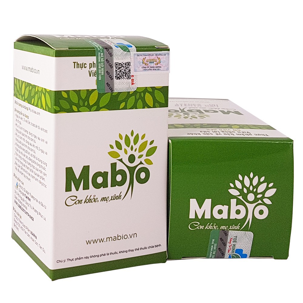 Viên uống lợi sữa MABIO - Giúp nâng cao chất lượng và số lượng sữa mẹ Lọ 60 Viên