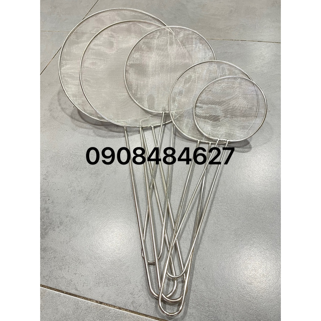 Vớt Dầu / Vớt Bọt Inox Lưới Mịn Đủ Size
