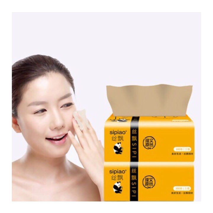 Giấy ăn gấu trúc SIPIAO (1 gói 300 tờ)