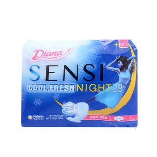 [MỚI] Băng Vệ Sinh Diana Sensi Cool Fresh Đêm 29cm Gói $ Miếng