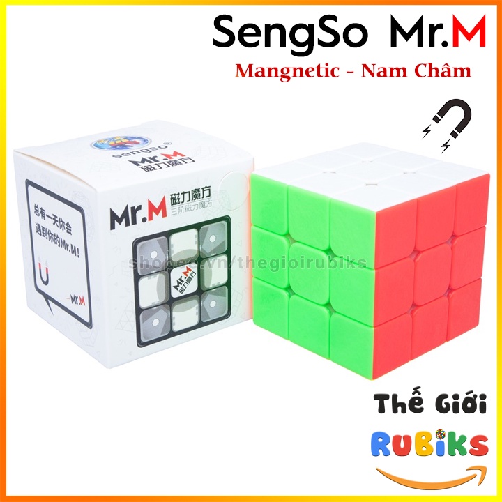 Rubik 3x3 SengSo Mr.M 3x3 Có Sẵn Nam Châm. Khối Lập Phương Rubic 3 Tầng ShengShou Mr M 3x3x3 Đồ Chơi Thông Minh