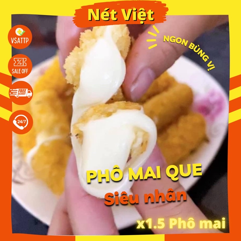 Phô mai que siêu to, phomai que siêu nhiều phô mai mozzarella NÉT VIỆT