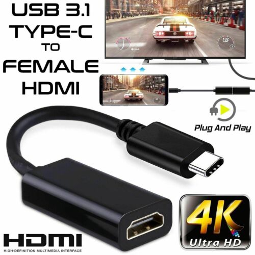 Bộ cáp chuyển đổi USB-C Type C sang HDMI TV HD Cáp 3.1 cho máy tính bảng điện thoại android