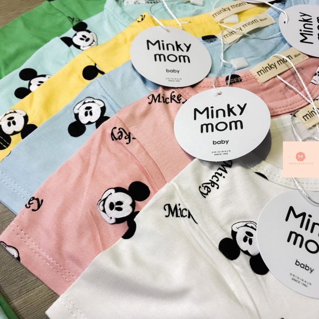 Bộ MINKY Cộc Tay Cho Bé🎀Họa Tiết MÍC KEY🎀COTTON 100%dành cho bé trai,bé gái từ 7-18kg,hàng có sẵn giao ngay