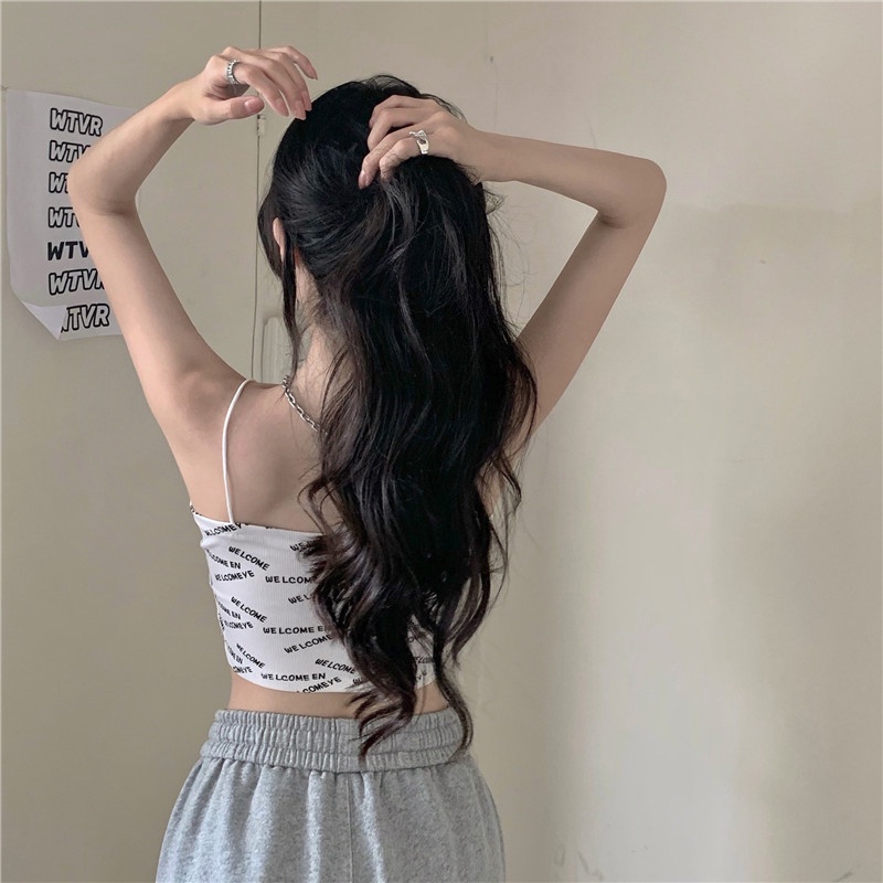 Áo hai dây dáng ngắn thời trang mùa hè cho nữ