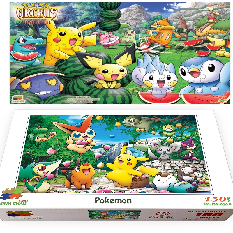 SET 02 BỘ TRANH XẾP HÌNH POKEMON CỰC DỄ THƯƠNG