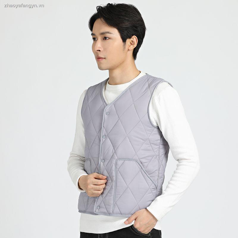 Áo ghi lê len cừu cashmere cotton nhẹ ấm áp bên trong mặc thu đông cho nam
