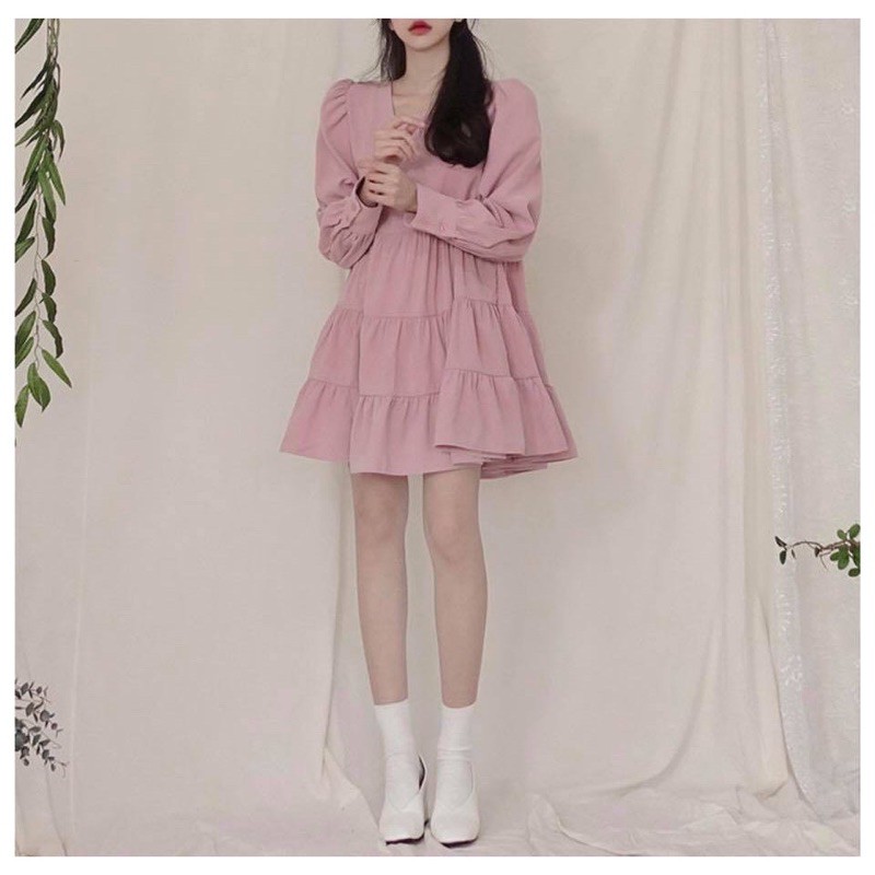Váy đôi babydoll form rộng đáng yêu