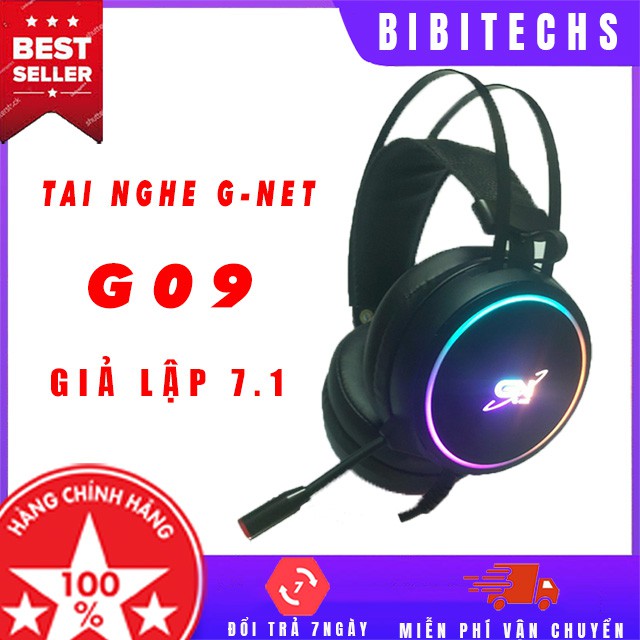 [Âm thanh 7.1] Tai nghe gaming Gnet G09 ⚡ Freeship ⚡ chơi game fps chụp tai jack usb - BiBiTechs