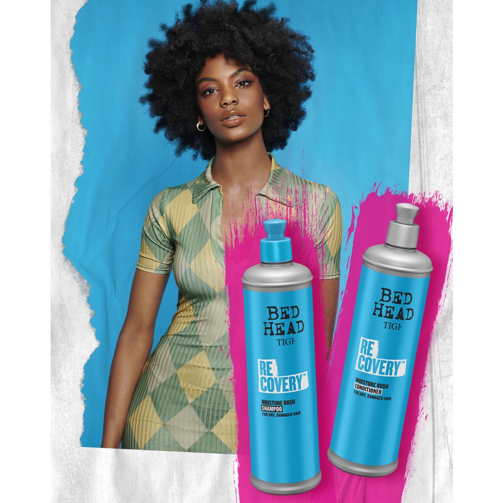 Combo Gội/Xả phục hồi độ ẩm cho tóc khô TIGI Bed Head Recovery™ - tigi xanh 400ml