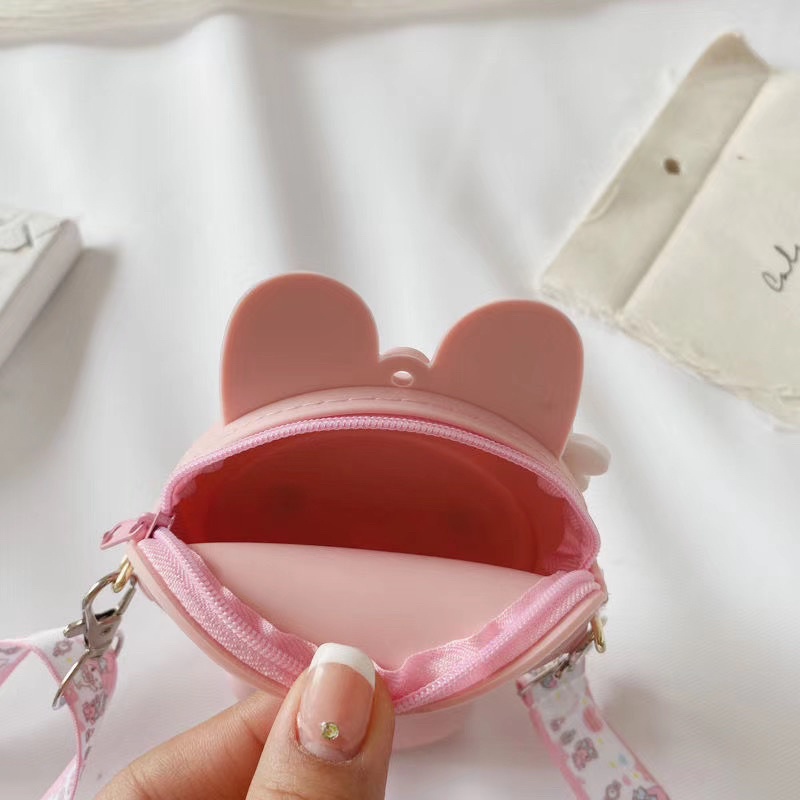 Túi Đeo Chéo Silicon Hình Cinnamoroll Dễ Thương Cho Bé Gái