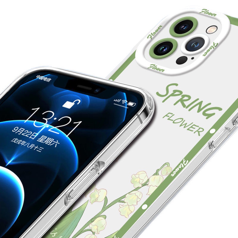 Ốp Điện Thoại In Hình Hoa Lily of the Valley 11/pro/xs/max7/8 Cho iPhone Apple 13/12