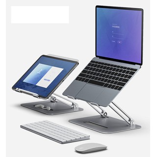 Đế Tản Nhiệt Nhôm, Giá Đỡ Laptop, Macbook Gấp Gọn 17 inch, 15 6 inch, 14 inch Để Bàn Đa Năng Tích Hợp 2 Quạt Lớn P43F