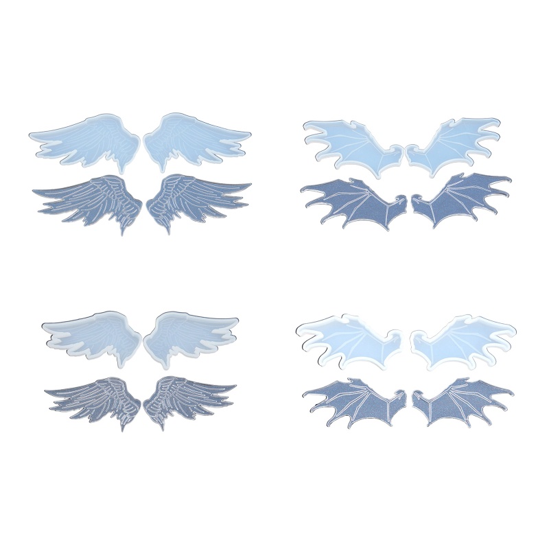 Khuôn Làm Mặt Dây Chuyền Hình Đôi Cánh Thiên Thần Ác Quỷ Bằng Nhựa Epoxy