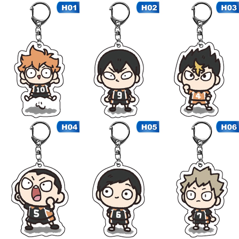Móc Khóa Cao Su Hình Nhân Vật Haikyuu Dài 5.8cm