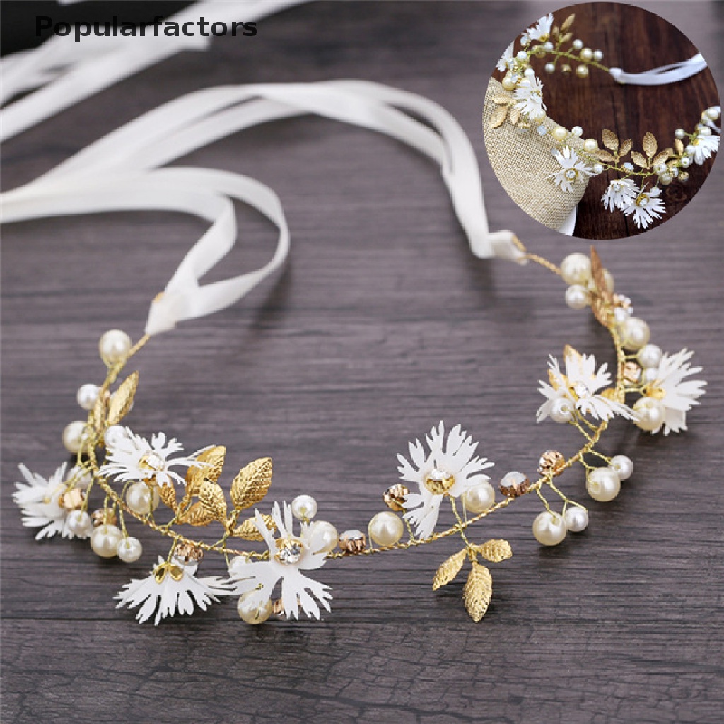 Băng Đô Cài Tóc Đính Ruy Băng Xinh Xắn Cho Cô Dâu