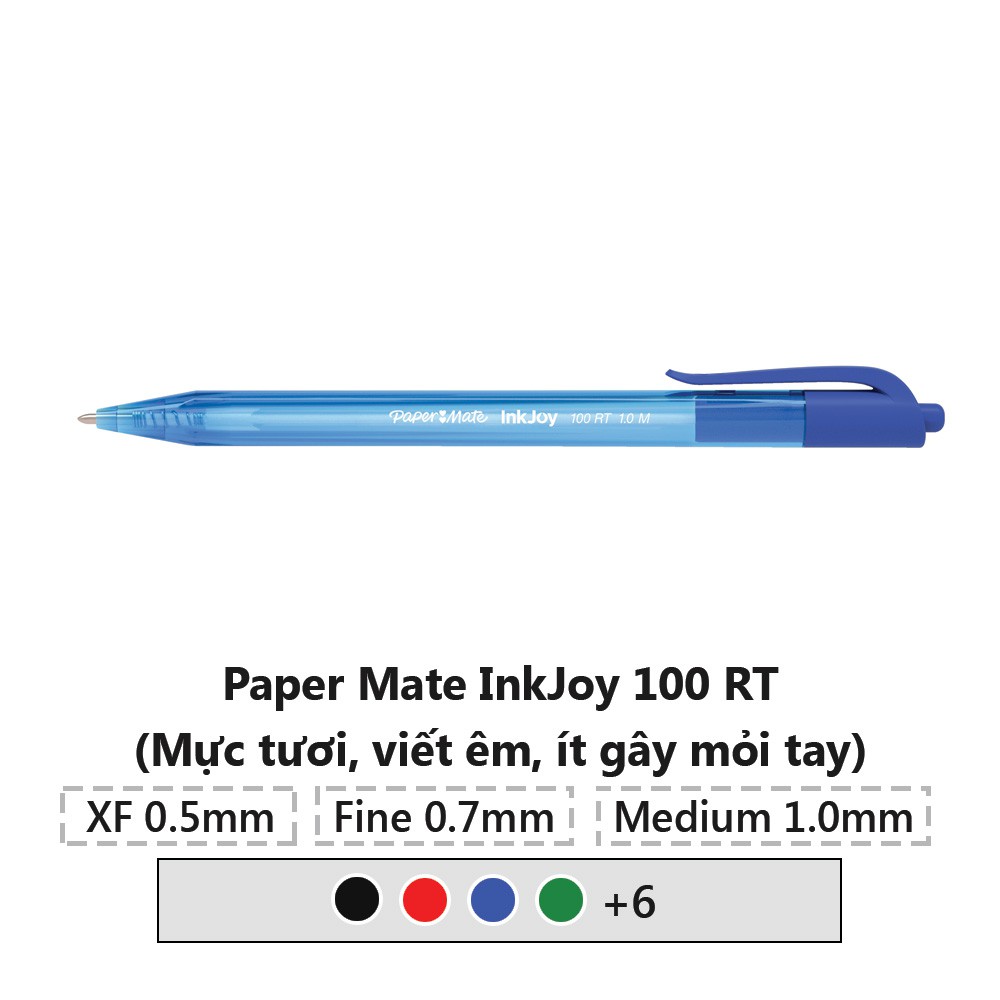 Bút bi bấm Paper Mate InkJoy 100RT