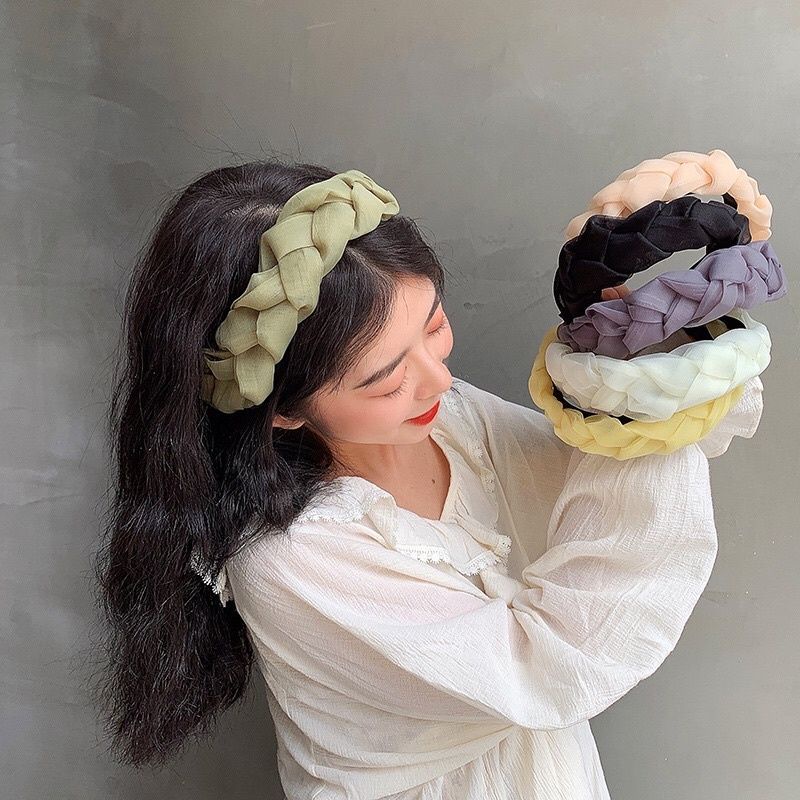 Bờm tóc vải lụa , nhung tết , nơ tóc, kẹp tóc hoa cúc hot trend