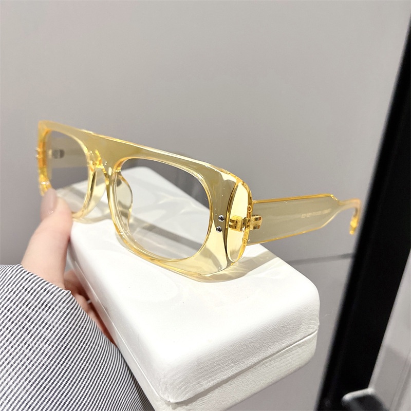 Kính Mát Vuông TR90 Chống Tia UV Màu Kẹo Phong Cách Hip Hop Thời Trang