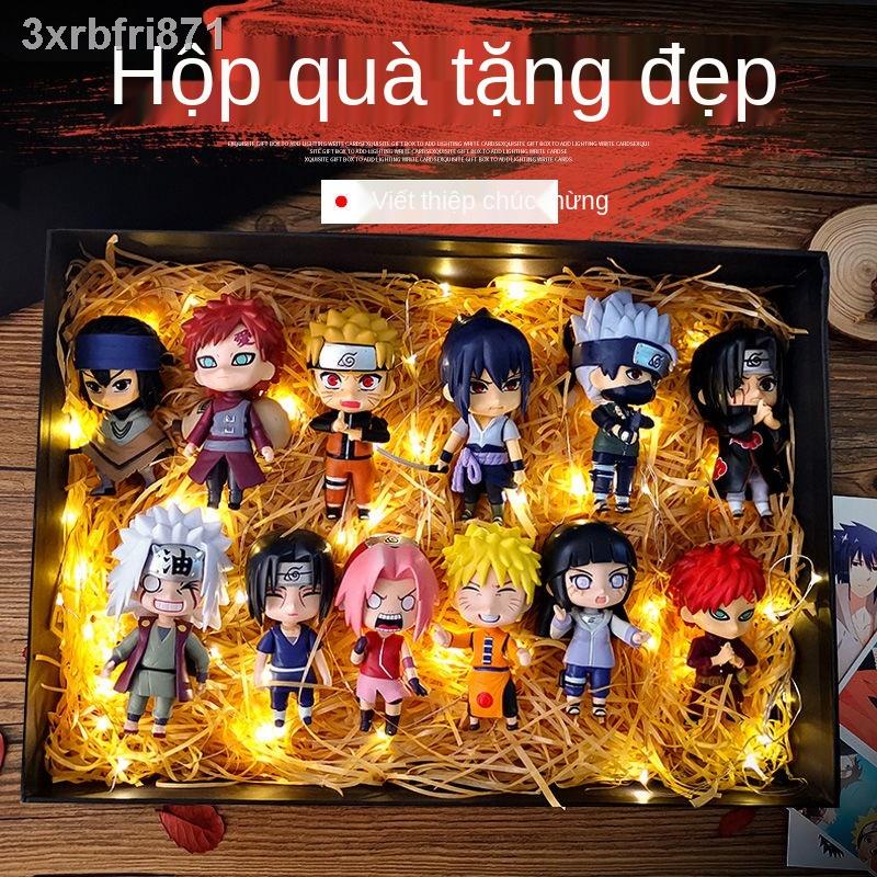 Naruto hình mô Uchiha Itachi Kakashi Sasuke trọn bộ hộp quà trang trí búp bê phiên bản Q