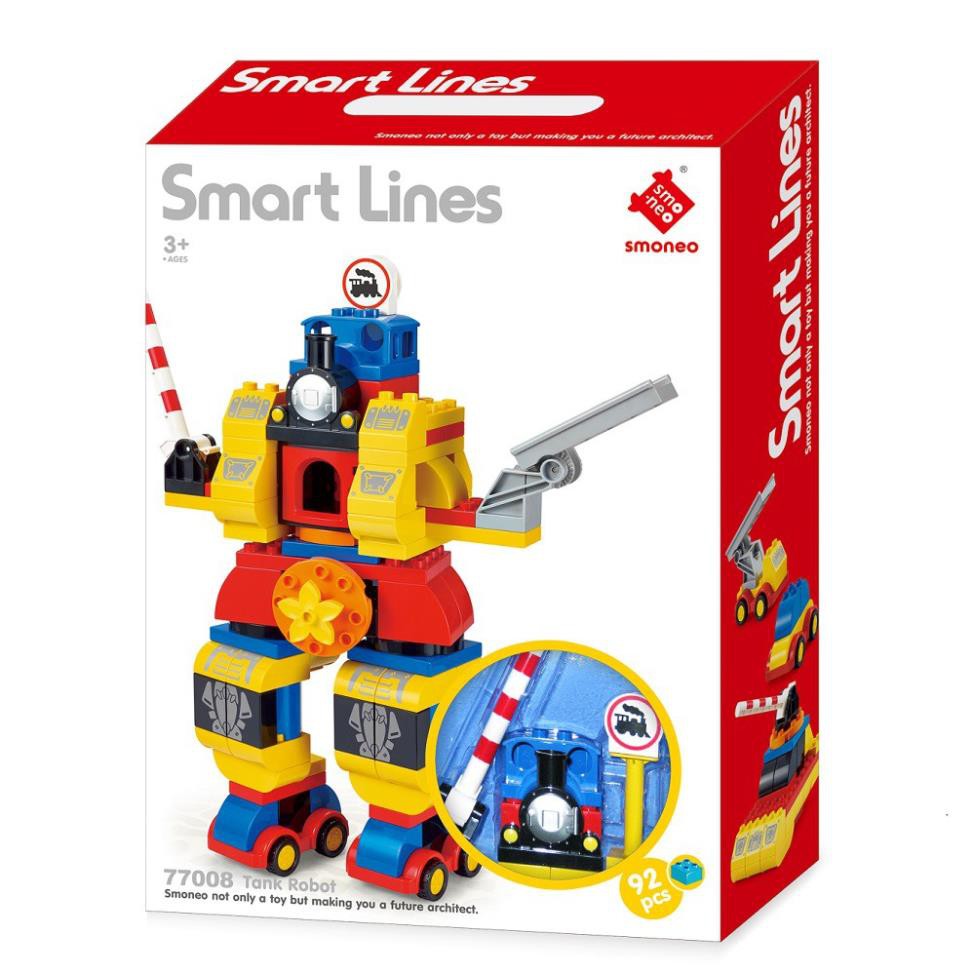 Bộ đồ chơi lắp ghép - xếp hình lắp ráp Robot có bánh xe - 92 mảnh - SMONEO - Toyshouse - 77008