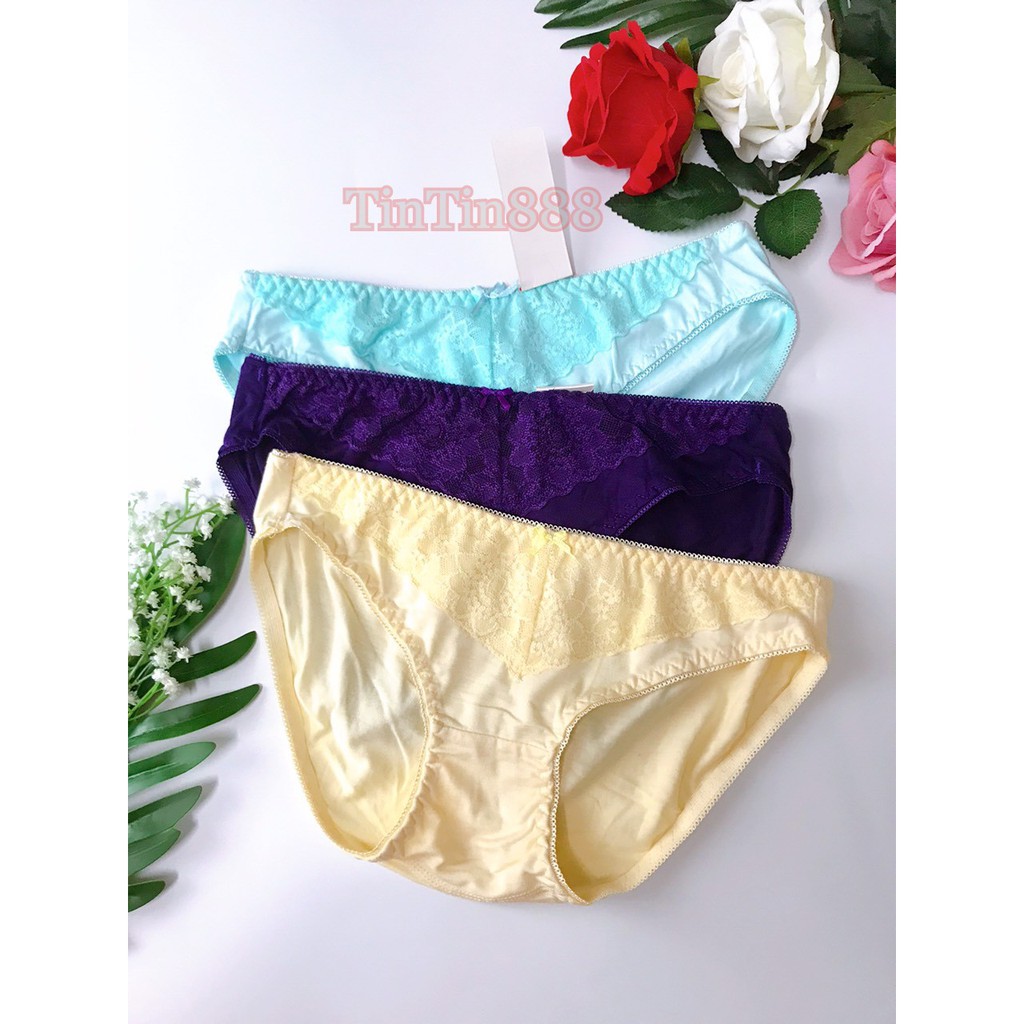 Quần lót nữ cotton BỘ 10 -5 QUẦN phối ren 116, quan lot nu - TinTin888