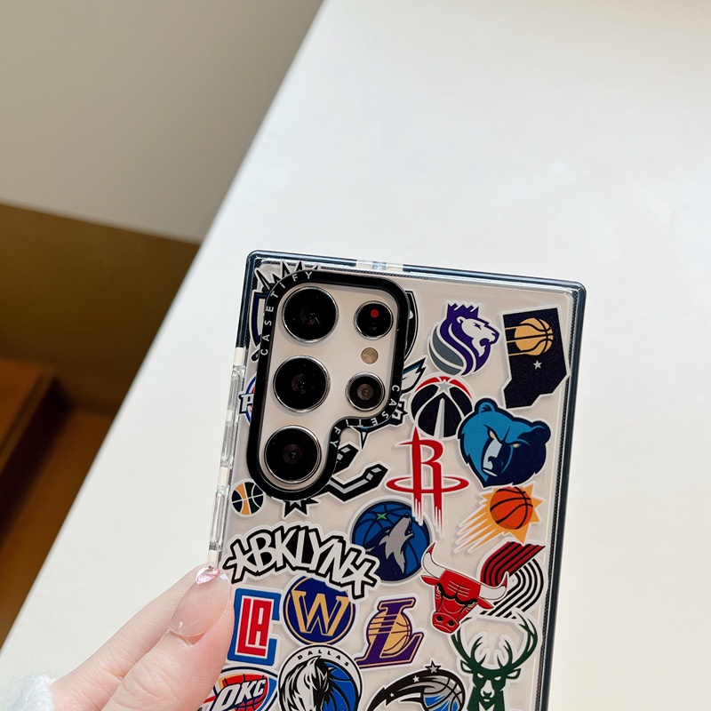 Ốp Điện Thoại Silicon Mềm Hình Logo Đội Bóng Rổ NBA Cho Samsung Galaxy S23 S21 S22 Plus Ultra