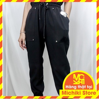 Quần jogger lưng thun phối đinh Michiki phong cách Ulzzang - Hàng thiết kế cao cấp