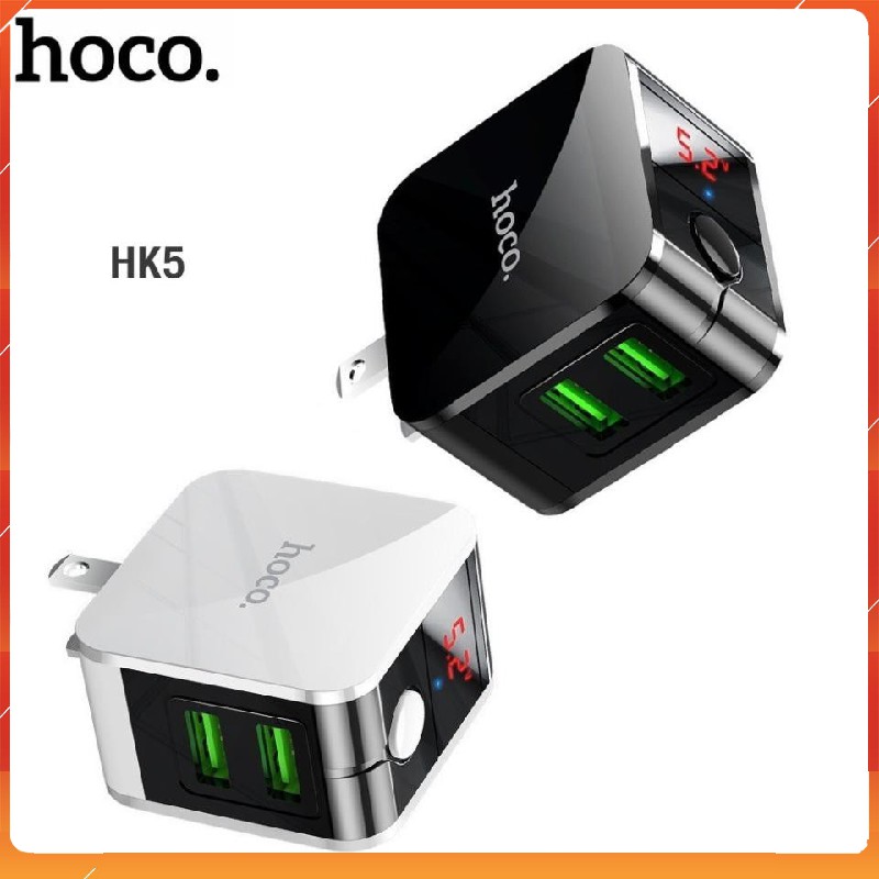 Củ sạc Hoco HK5 Tự ngắt khi sạc đầy pin Hàng Chính Hãng Bảo Hành Toàn Quốc 1 đổi 1