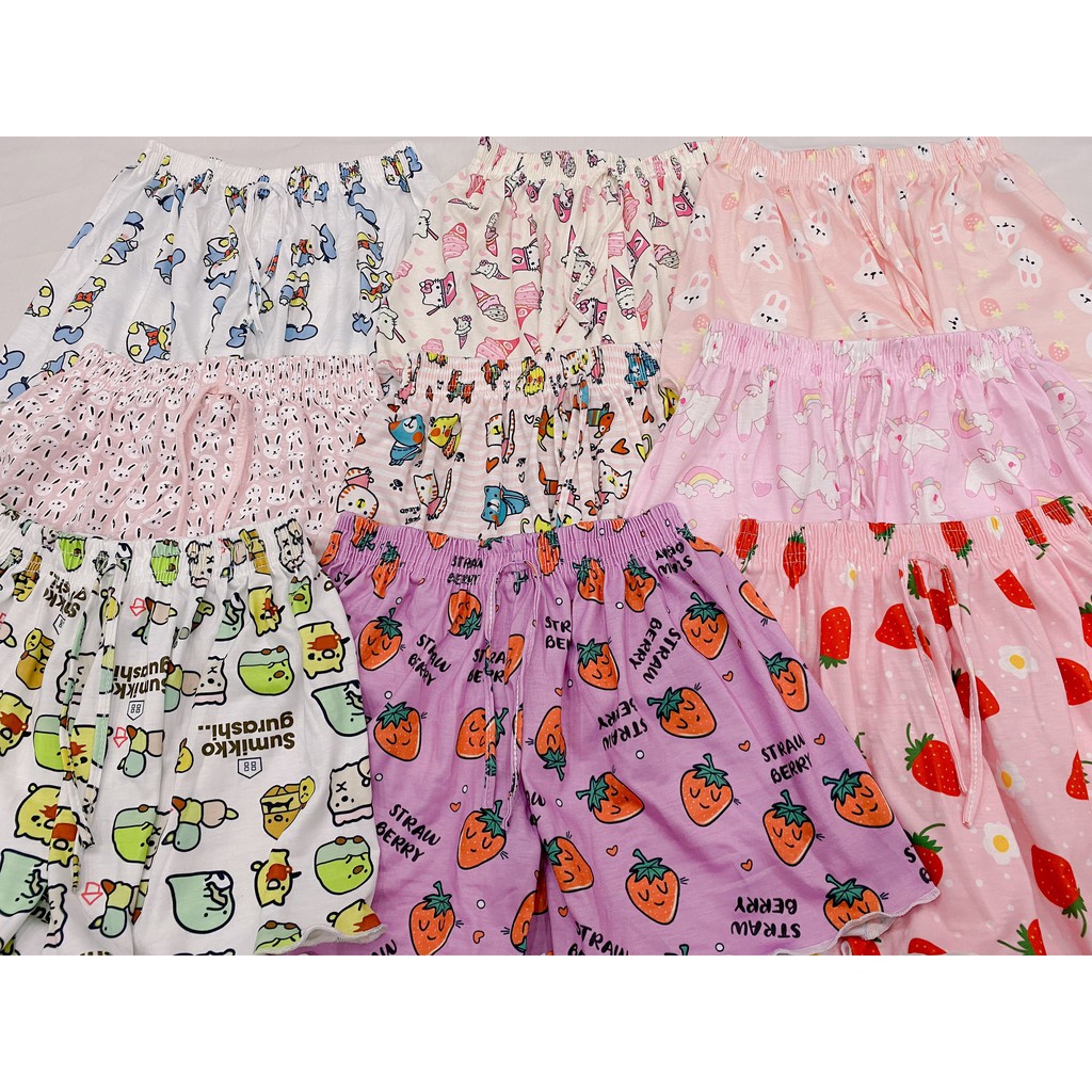 QUẦN ĐÙI THÁI, quần đùi ngủ hình cute. Quần đũi nữ cotton mặc ở nhà siêu mềm mát co giãn thoải mãi tha hồ chọn mẫu | BigBuy360 - bigbuy360.vn