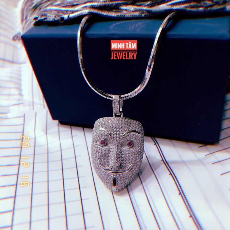 Dây chuyền lụa nam bạc Ý 925 xi bạch kim cao cấp size to-Minh Tâm Jewelry