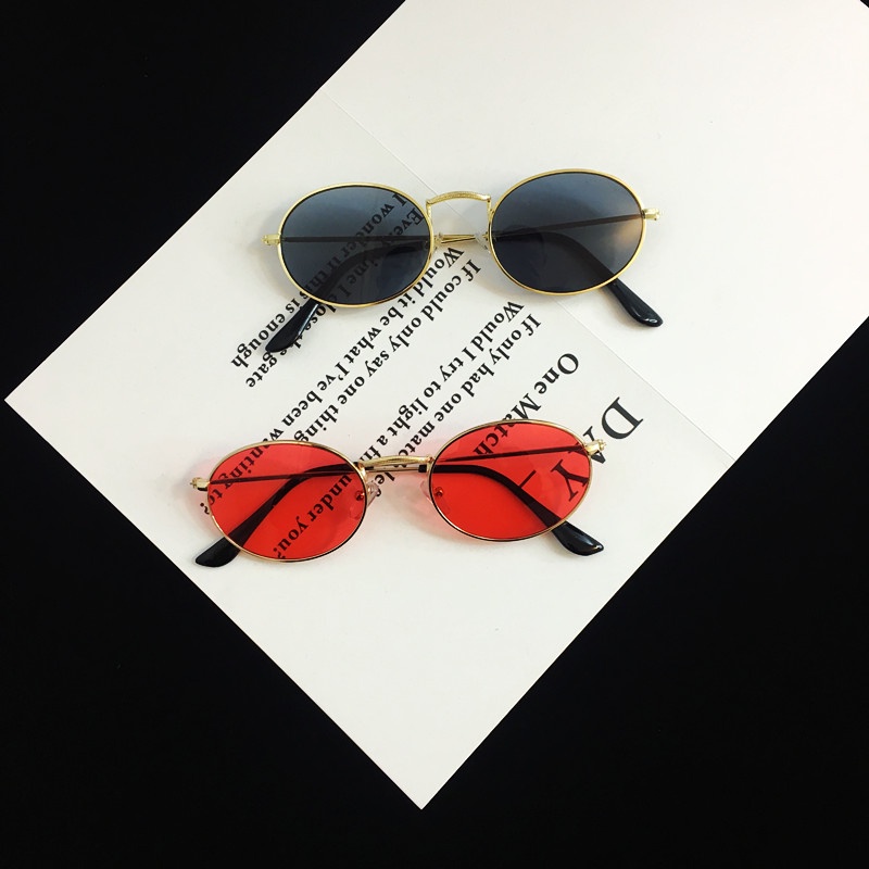 Kính râm thời trang tròn thầy bói tin hin phong cách Ulzzang Hàn Quốc cc