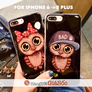 Ốp Cú Mèo kim tuyến cho iPhone