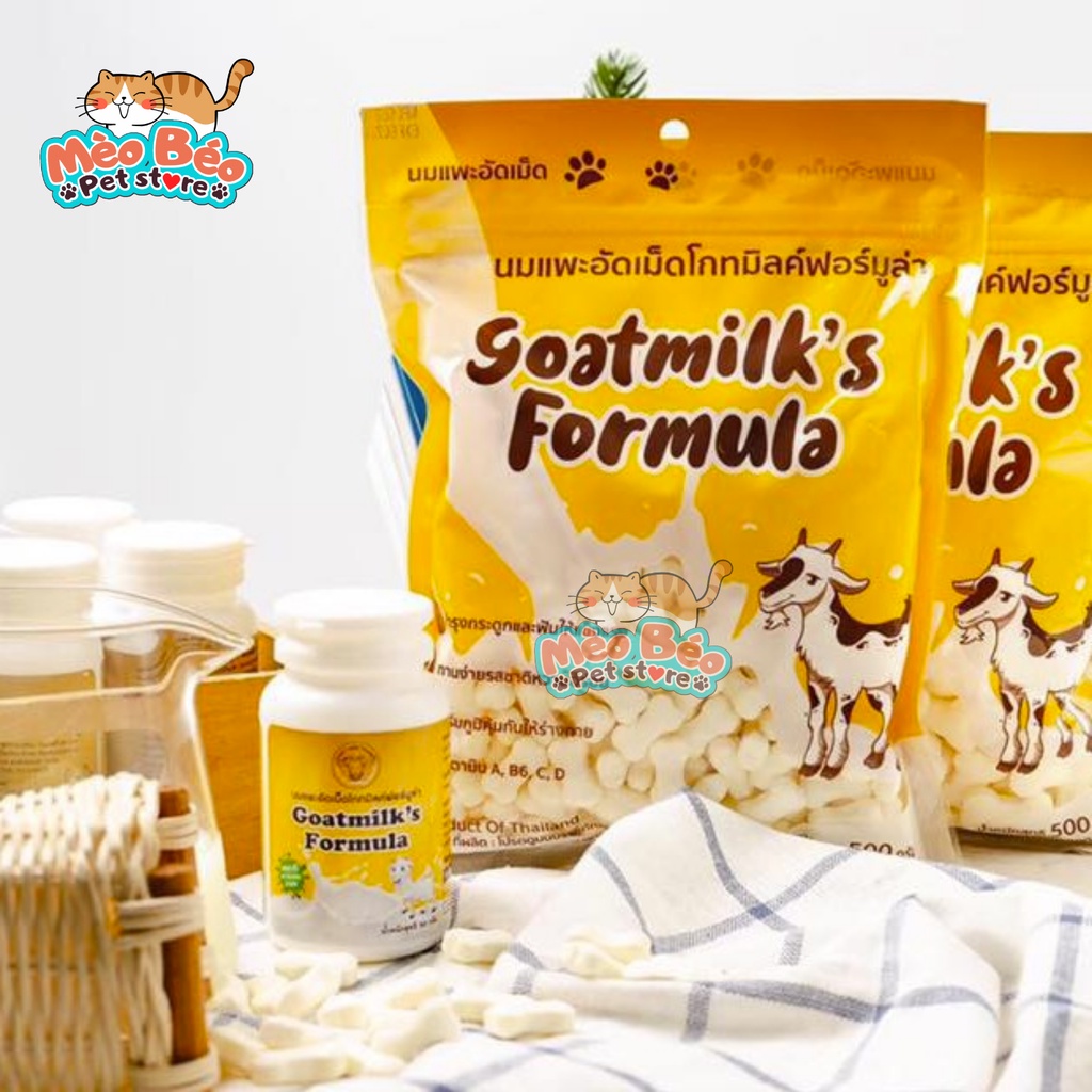 Viên nhai sữa dê cô đặc cho thú cưng GOAT MILK FOMULA bổ sung canxi - gói lẻ 50g