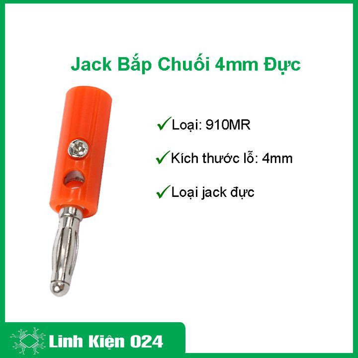 Đầu Jack Bắp Chuối 4mm Đực Giá Hạt Rẻ