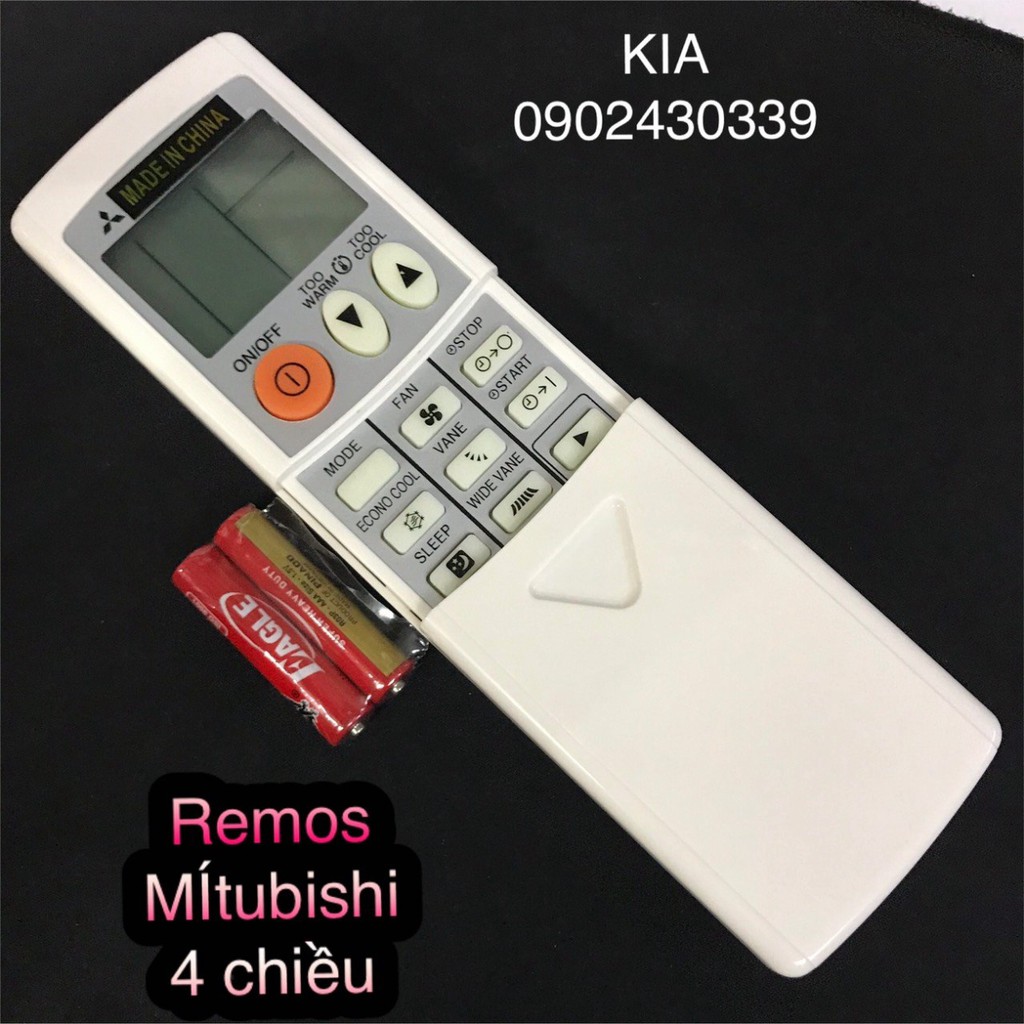 [Ảnh thật] REMOTE ĐIỀU KHIỂN MÁY LẠNH ĐIỀU HOÀ .MITSUBISHI NẮP KÉO MẶT XÁM