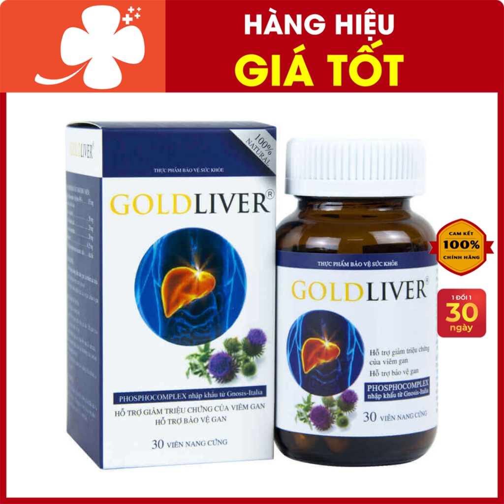 Goldliver – Viên uống hỗ trợ điều trị viêm gan, xơ gan, hỗ trợ làm hạ men gan (Hộp 30 viên)