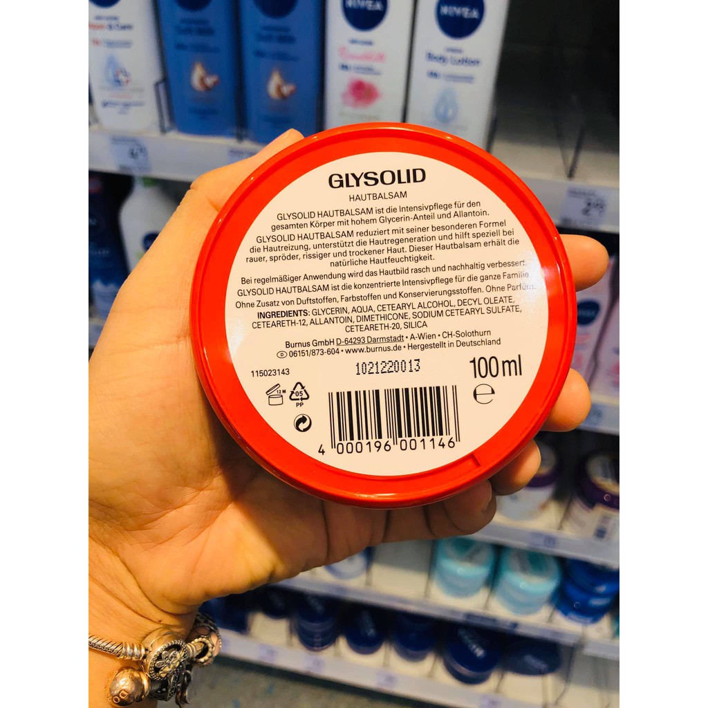 Kem chống nẻ Glysolid 100ml - Made in Germany