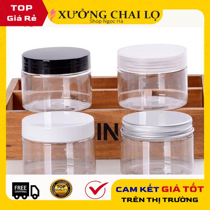 Hủ Đựng Kem ❤ GIÁ RẺ NHẤT ❤ Hủ nhựa Pet 150g đựng kem, chiết mỹ phẩm , phụ kiện du lịch