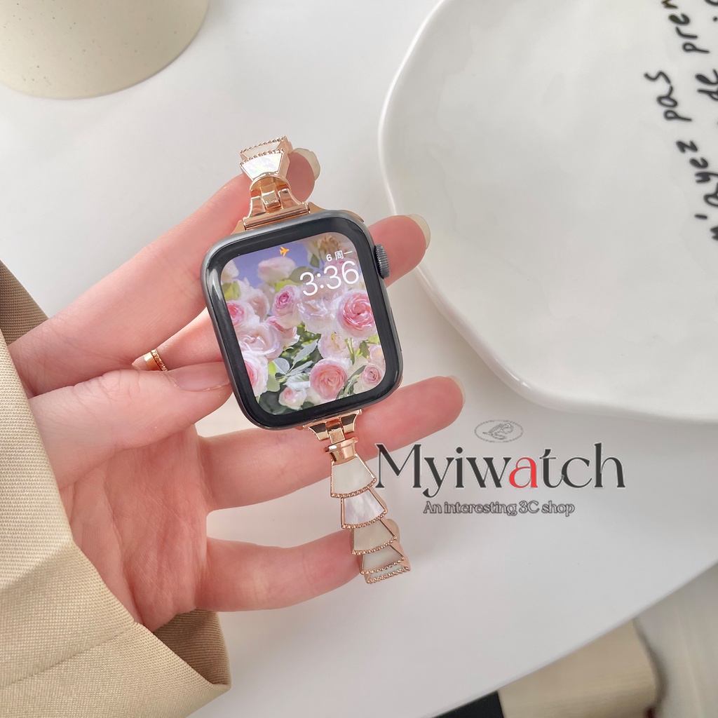 Dây Xích Kim Loại Đeo Tay Có Thể Điều Chỉnh Cho Apple watch serise 7 6 5 4 SE 3 2 1 45mm 41mm 40mm 44mm 42mm 38mm
