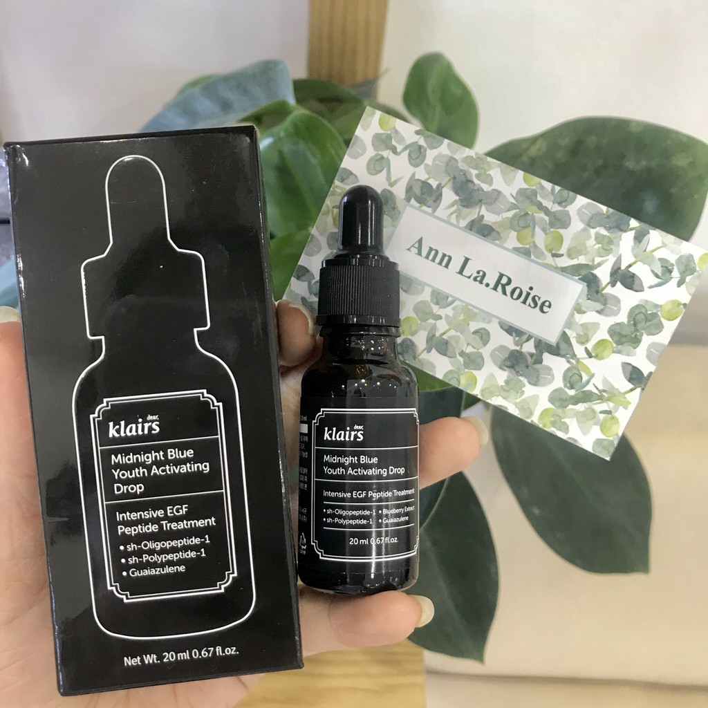 Serum Klairs Phục Hồi, Làm Dịu &amp; Tái Tạo Da Ban Đêm Midnight Blue Youth Activating 20ml