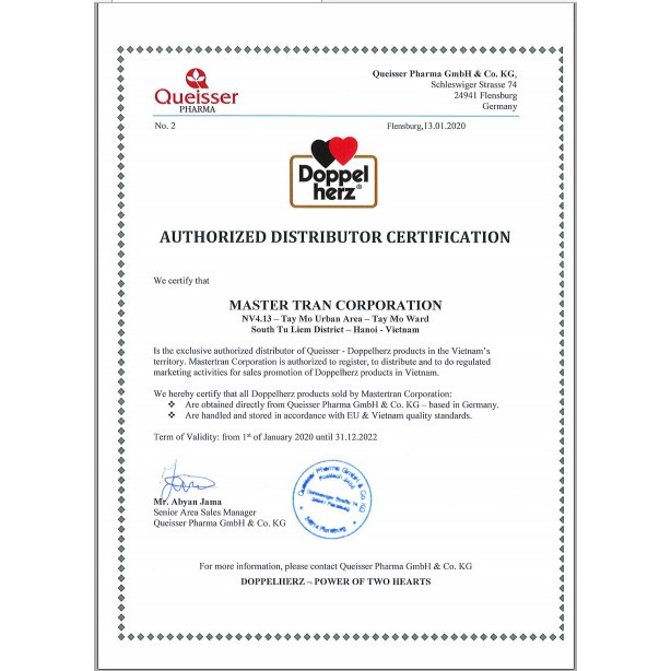 [TPCN NHẬP KHẨU] Viên uống bổ sung Canxi phòng ngừa loãng xương Doppelherz Magnesium + Calcium + D3 (Hộp 30v & 60v)